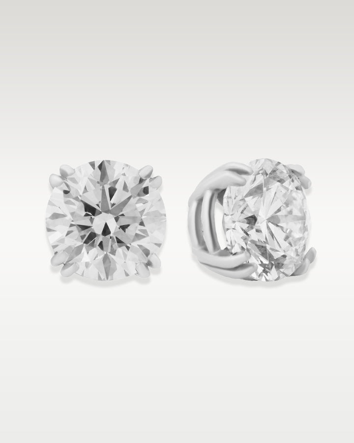 Basket Set Lab Grown Diamond Stud Earrings | Bitton Diamonds Dallas