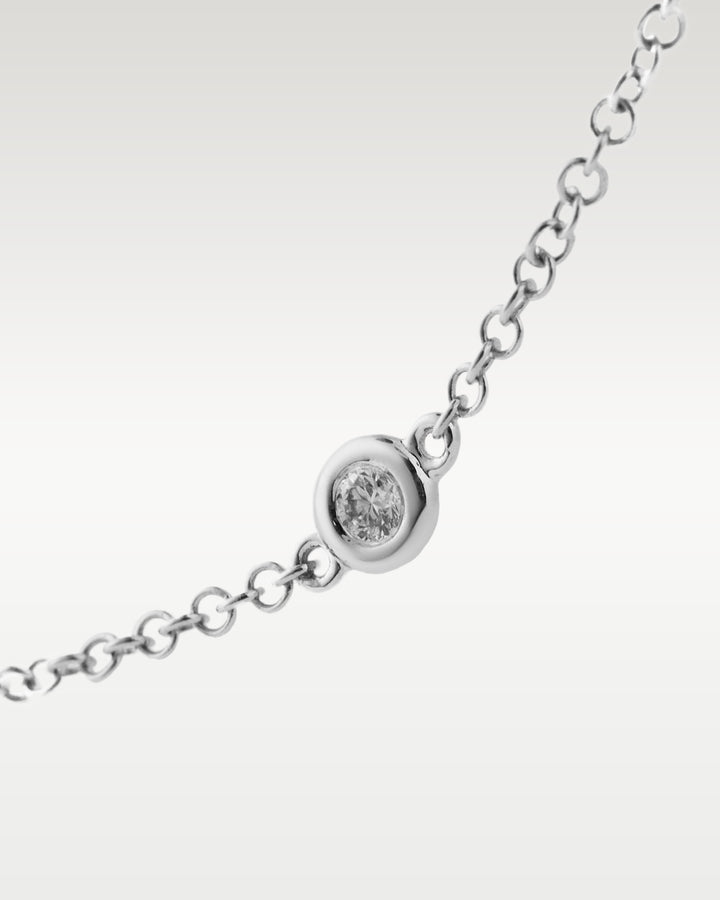 White Gold Diamond By The Yard Necklace | Bitton Diamonds Dallas