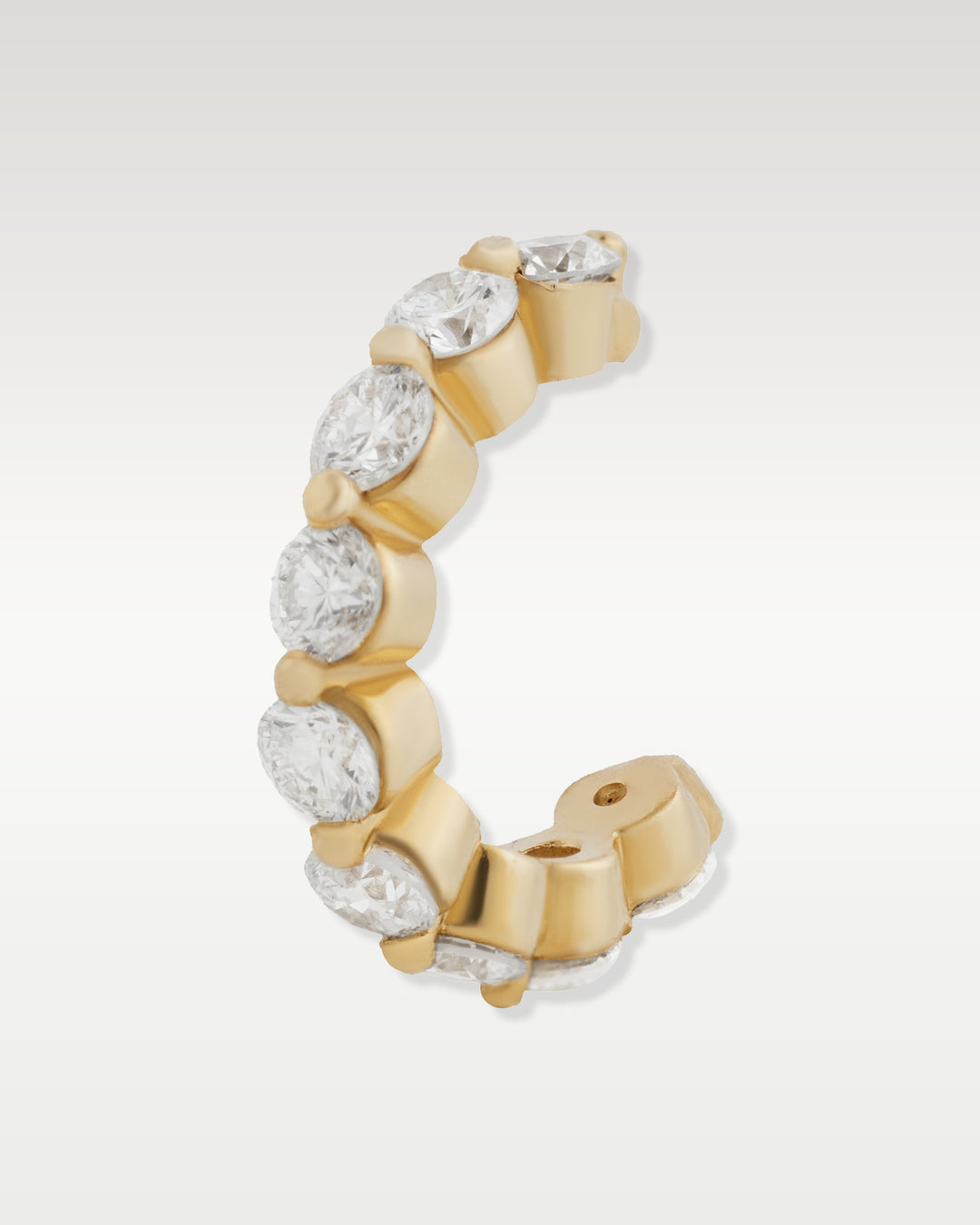 Lab Grown Diamond Hoop Yellow Gold Earrings | Bitton Diamonds Dallas