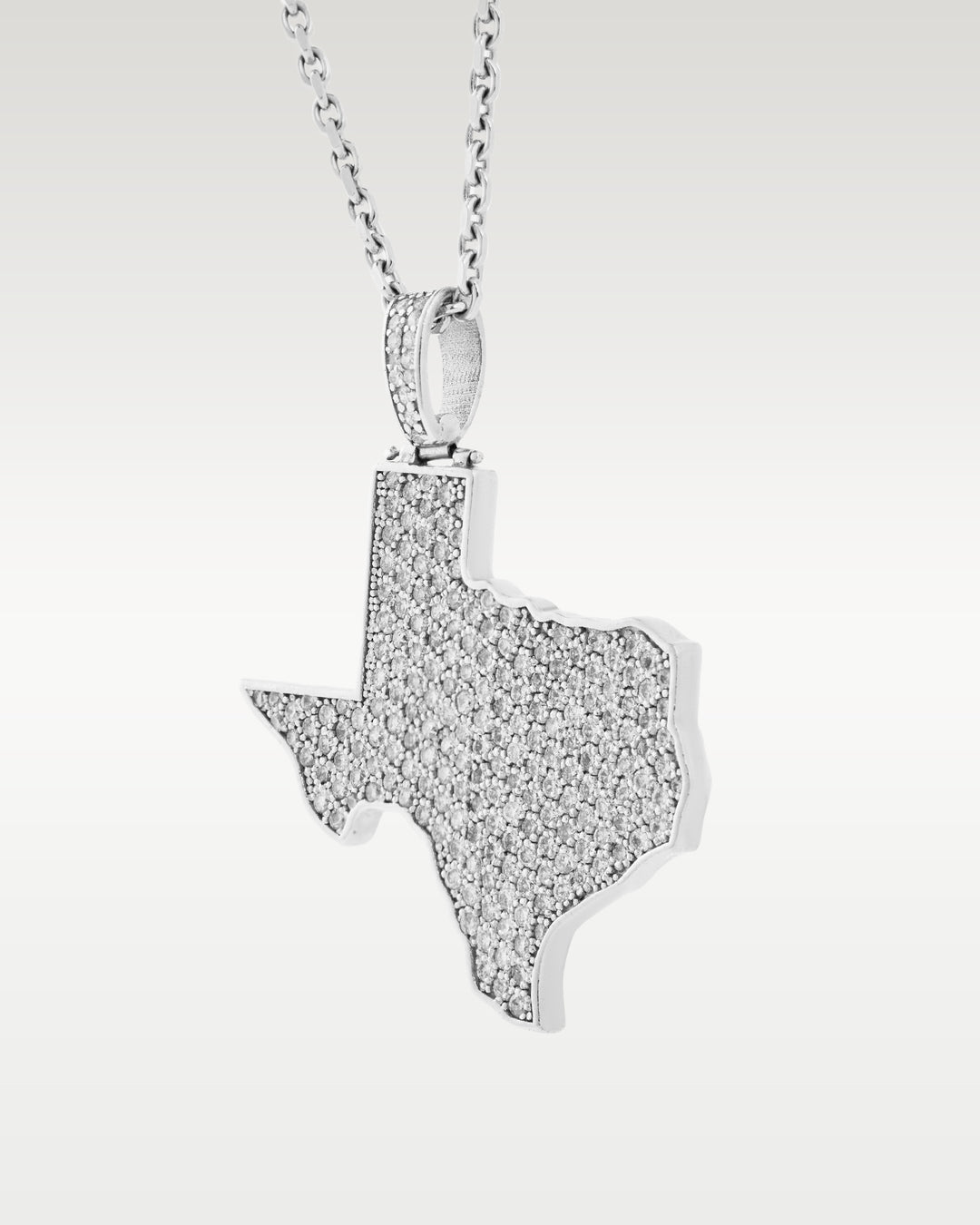 White Gold 3ct Diamond Texas Pendant Necklace | Bitton Diamonds Dallas