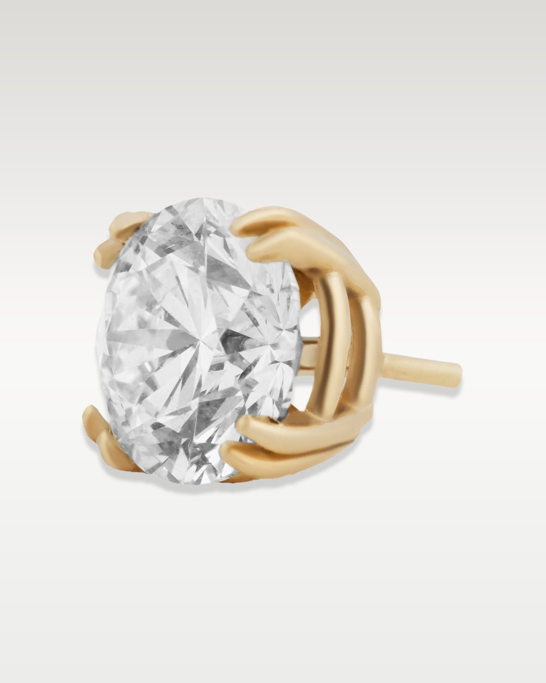 Double Claw Prong Yellow Gold Diamond Studs | Bitton Diamonds Dallas