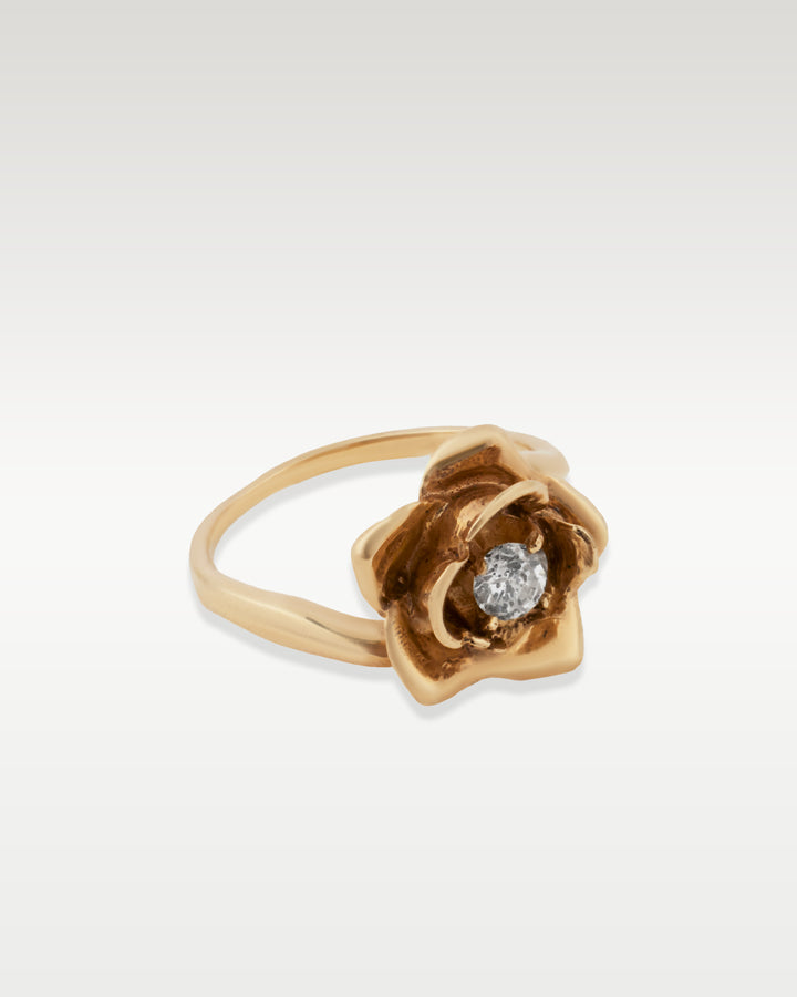 Rose Gold 0.25ct Diamond Rose Ring | Bitton Diamonds Dallas