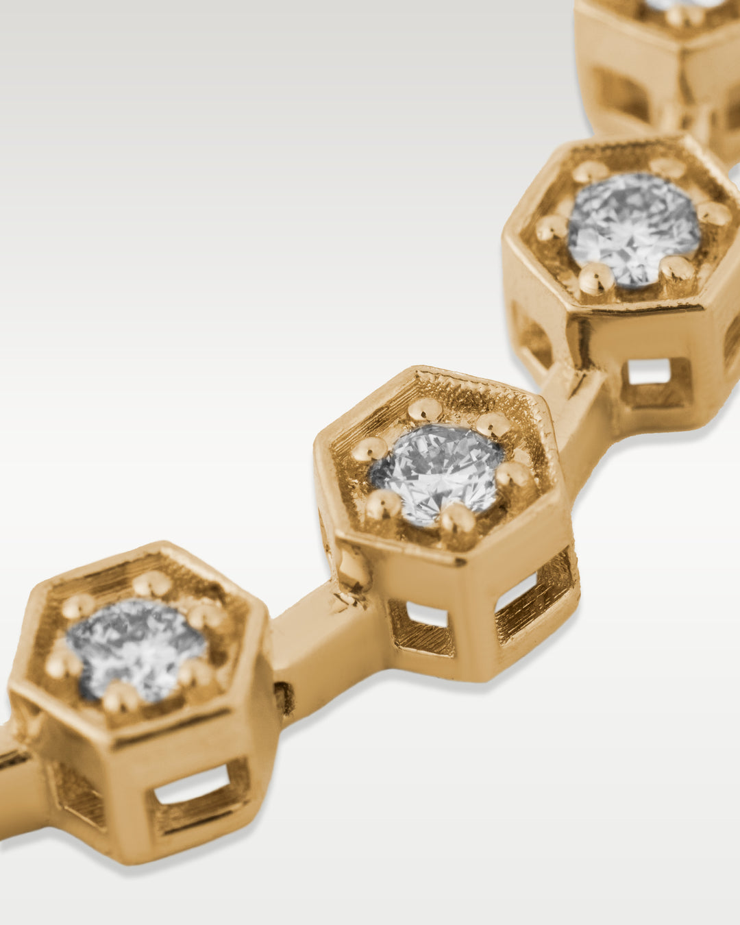 Yellow Gold Honeycomb Diamond Bracelet | Bitton Diamonds Dallas