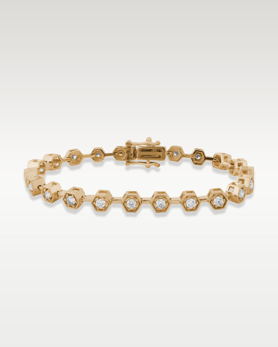 Yellow Gold Honeycomb Diamond Bracelet | Bitton Diamonds Dallas