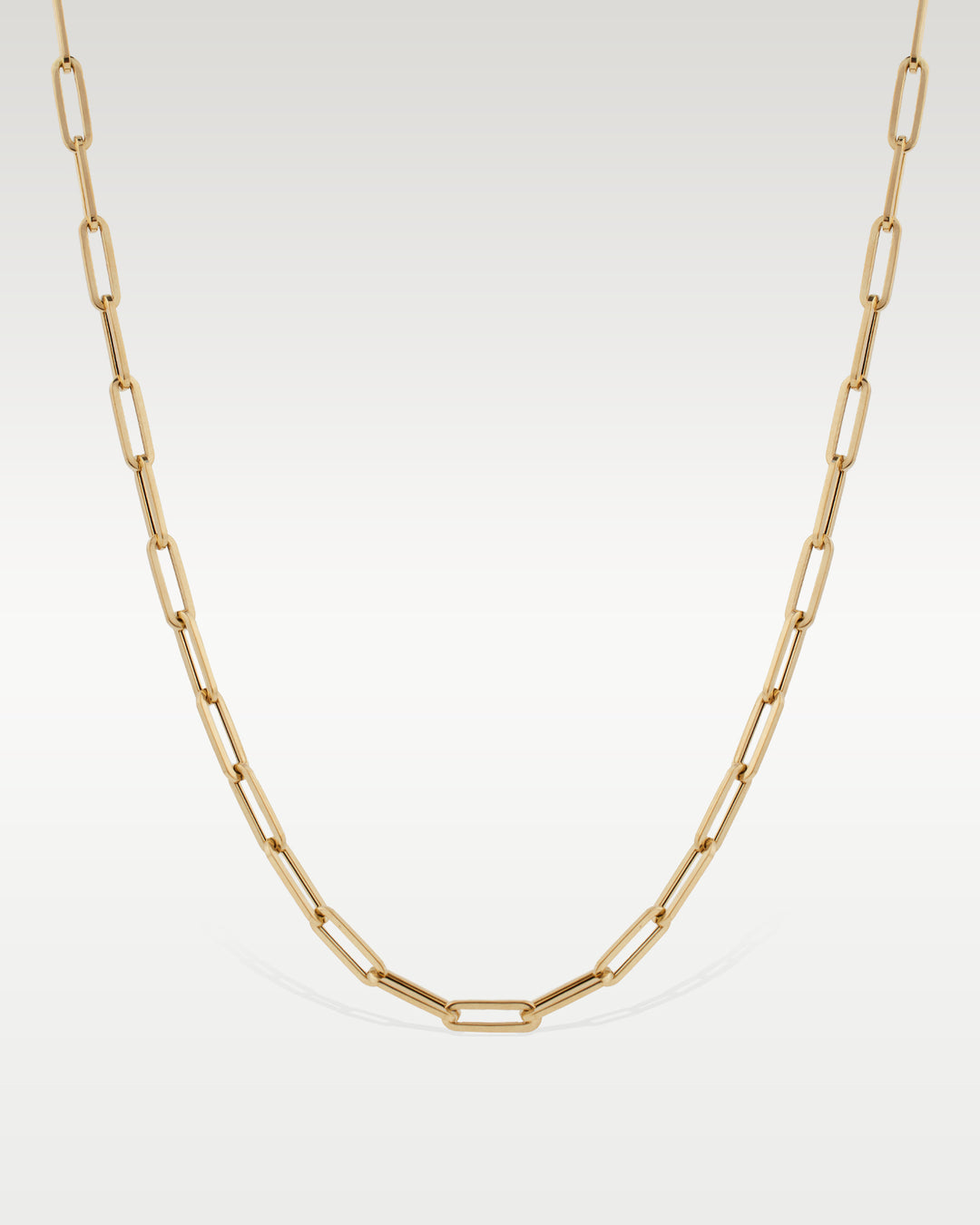 Yellow Gold Paperclip Necklace | Bitton Diamonds Dallas