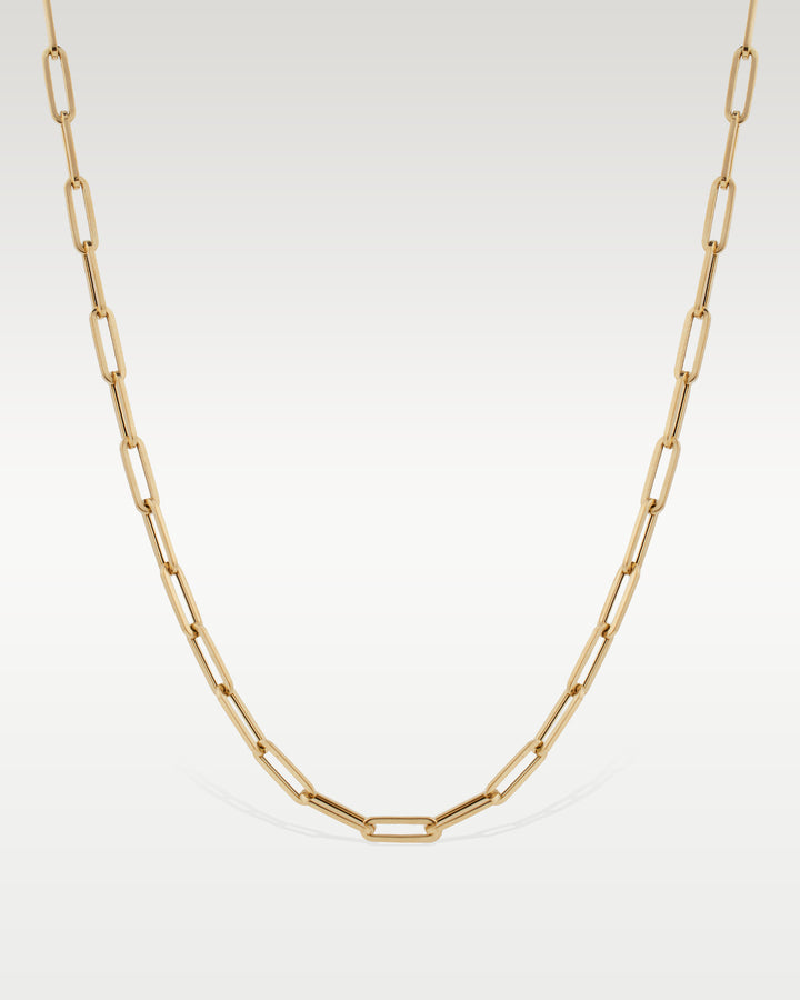 Yellow Gold Paperclip Necklace | Bitton Diamonds Dallas